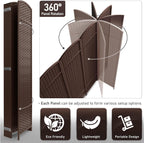 Sorbus 8 Panel Room Divider 6 ft. Tall - Privacy Screen, Extra Wide Double Hinged Panels, Mesh Hand-Woven Design, Partition Room Dividers and Folding Privacy Screens, Wall Divider for Room Separation