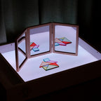 Montessori & Reggio Inspired Children Mirror, Preschool Classroom Essential, 3 Panels, 3-in-1 Folding, Small Mirror for Light Table Explore