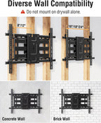 ELIVED Heavy Duty TV Mount for Most 50-110 inch tvs, Holds up to 250 lbs, Full Motion TV Wall Mount Swivel and Tilt, Slim Wall Mount Bracket Max VESA 800x600mm, Fits 12"/16"/18"/24" Studs