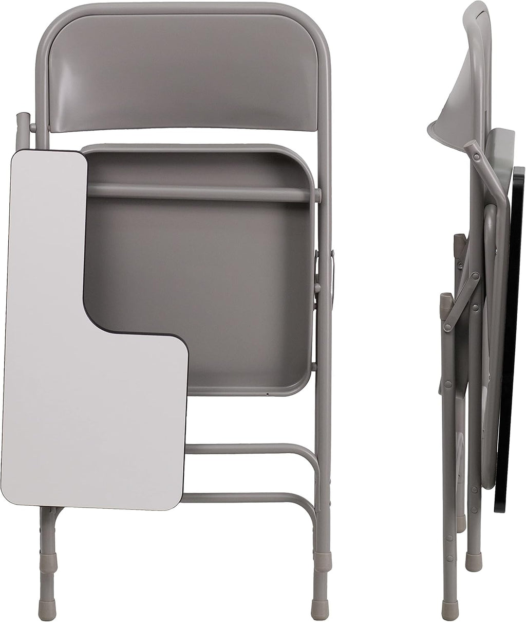 Flash Furniture Ralph Premium Steel Folding Chair with Right Handed Tablet Arm