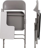Flash Furniture Ralph Premium Steel Folding Chair with Right Handed Tablet Arm