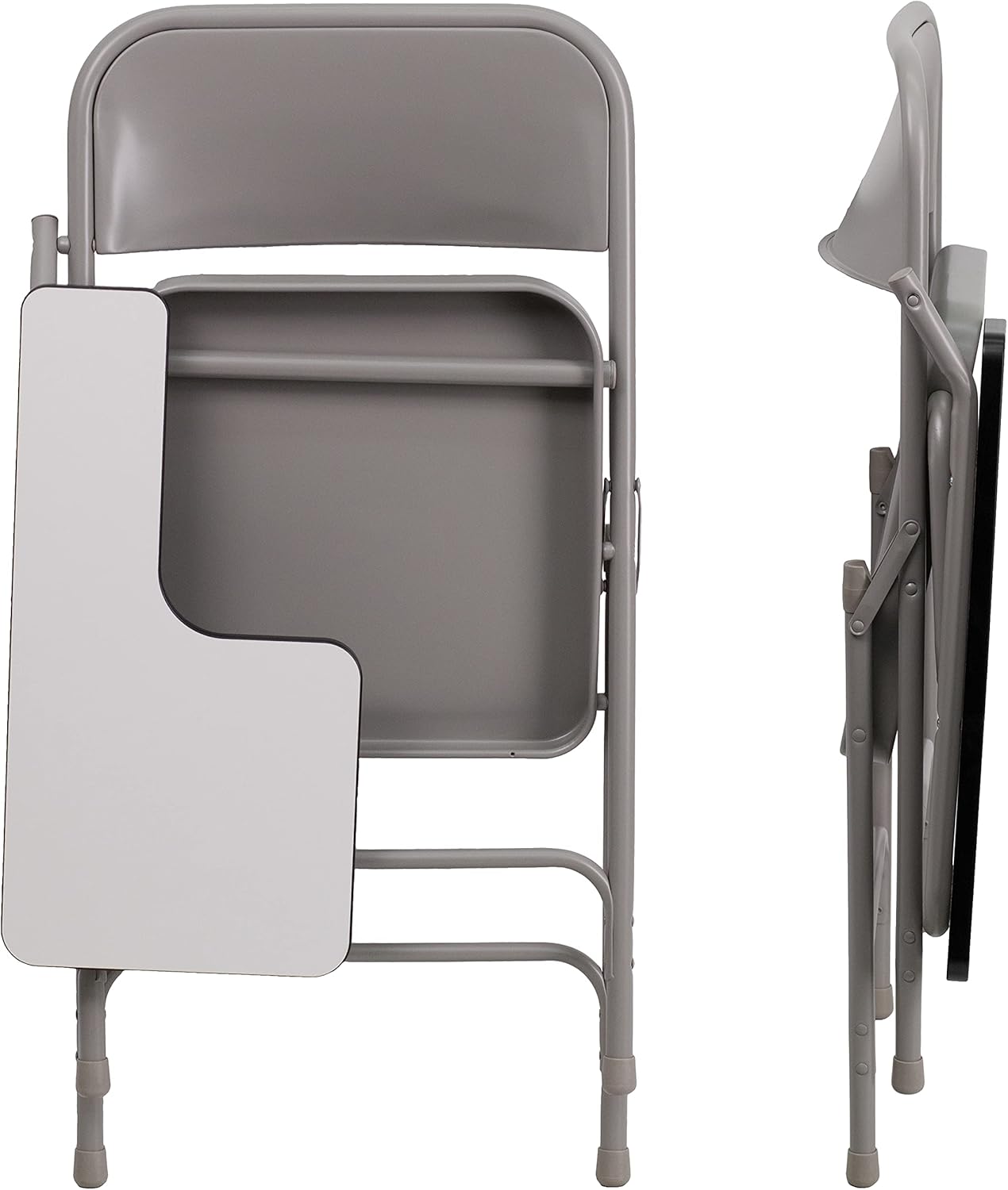 Flash Furniture Ralph Premium Steel Folding Chair with Right Handed Tablet Arm
