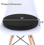 Tromlycs Round Chair Seat Cushion Pad 14 inch for Circle Stool Chairs Non Slip Decorative Foam Cushion Pillow, 1 Piece, 14 x 14 inches, Black