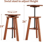 VISWIN Adjustable Drafting Stool, Beech Wood, Artist Stool Chair, Supports Up to 176 Lbs, for Artists, Studio, Home Use, Office, Kitchen, Walnut
