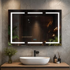 Blossom 48 Inch LED Medicine Cabinet - Large Bathroom Mirror with Storage & Lights, Anti-Fog, CRI 90+ Studio Glow, Anodized Aluminum, Recessed Vanity Cabinet, Modern Bathroom Storage Luxury