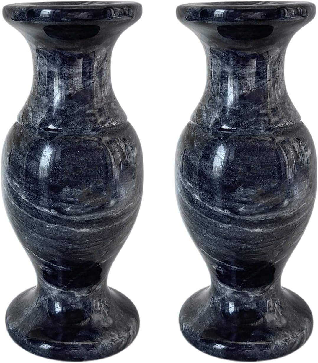 Cemetery Vases for Grave Decorations,Natural Granite Flower Vases for Cemetery. (2)