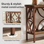 Tribesigns 70.9-Inch Narrow Sofa Table, 2-Tier Industrial Console Table Behind Couch, Long Entry Tables with Storage for Entryway, Living Room, Foyer, Hallway, Glossy Brown