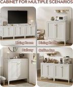 1pcs Modern Buffet Cabinet with Storage Sideboard Cabinet Wood cabinets for Kitchen,Living Room,Hallway Antique White