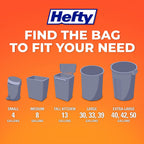 Hefty Small Trash Bags, Fabuloso Scent, 4 Gallon, 52 Count