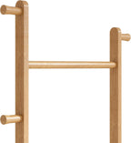 Solid Wood Coat Rack, Freestanding Clothing Hanging stand with 5 Hooks, Clothes Rack Coat Tree Stand Hat Hanger Rack Hall Tree for Entryway Hallway Organizer for Bedroom, Living Room, Burly Wood