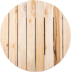 JONATHAN Y Finesse Handcrafted Solid Teak Wood Accent Stool, 14" Rustic Round Backless Step Stool for Living Room, Natural Bleach Finish Side Table, Holds up to 275 lbs STL3008A