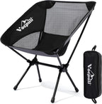 Camping Chair, Lightweight Folding Backpacking Hiking Chair, Compact Portable 330 lbs Capacity，Gifts for Men (Black -1pack