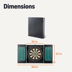 Amazon Basics Regulation Size Dartboard Cabinet Set for Adults, Black