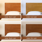 Merax Queen Size Bamboo Platform Bed, Mid-Century Modern Bed Frame with Tall Headboard, Solid Sustainable Bedframe Queen-size, Wood Slat Support, No Box Spring Needed, Easy Assembly, Noise Free, Brown