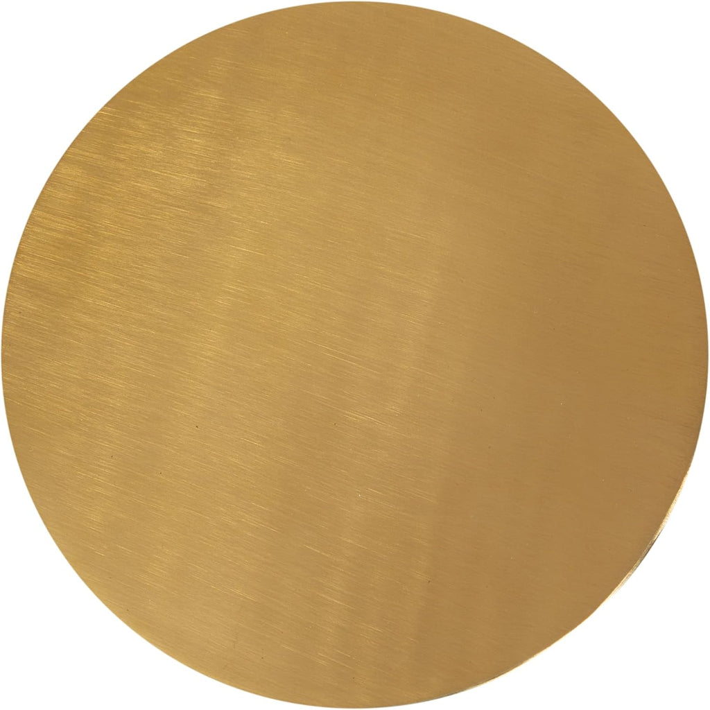Kate and Laurel Saxena Modern Round Metal Drink Table, 8 x 8 x 24, Gold, Metal Martini Table with Pedestal Design for Use as Small Indoor Plant Stand or Living Room Accent