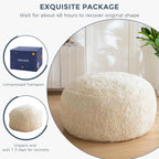 MAXYOYO Bean Bag Chair for Adults, Large 4 ft Bean Bag Chair with Foam Filling, Ultra Soft Fur Lazy Sofa for Living Room Bedroom, Machine Washable Cover