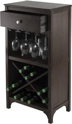 Winsome Ancona Wine Storage, Dark Espresso