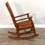 Sunny Designs Santa Fe Farmhouse Mahogany Wood Rocking Chair in Dark Chocolate