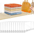 Fixwal 12 PCS Detachable Acrylic Shelf Dividers for Closet Organization Clear Shelf Divider for Closet Organizers and Vertical Purse Organizer for Closet, Bedroom, Kitchen, Office, Cabinets, Bathroom