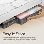 Reli. 90L Under Bed Storage Containers (8 Pack) | Closet Organizer with Clear Window | Underbed Storage Bins for Towels, Sweaters, Linens | Large Organizer for Closet (Gray)