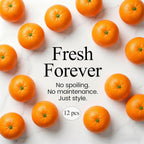 HAKSEN 12 PCS Fake Oranges, Artificial Fruits for Decoration Lifelike Fake Fruit Faux Oranges for Home Kitchen Cabinet Decor Photography Prop