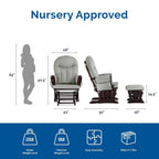 Baby Relax Huntington Nursery Glider & Ottoman, Espresso