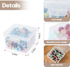 10 Pack Bead Organizer Box, Small Clear Plastic Containers with Lids – Craft Storage for Beads, Crayons, Stickers & Findings – Stackable Classroom Bins with Snap Lid – Clear Square Small