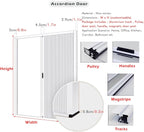 80" Tall Waterproof Retractable Folding Doors, 26-80" Wide, Aluminum & Cellular, Ideal for Hallways & Bathrooms - Space-Saving, Design