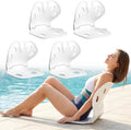 Sliner 4 Pack Portable Poolside Chair Lightweight Adult Foldable Flip Chair with Back Support for Pool Beach Camping Stadium Boats Tailgates