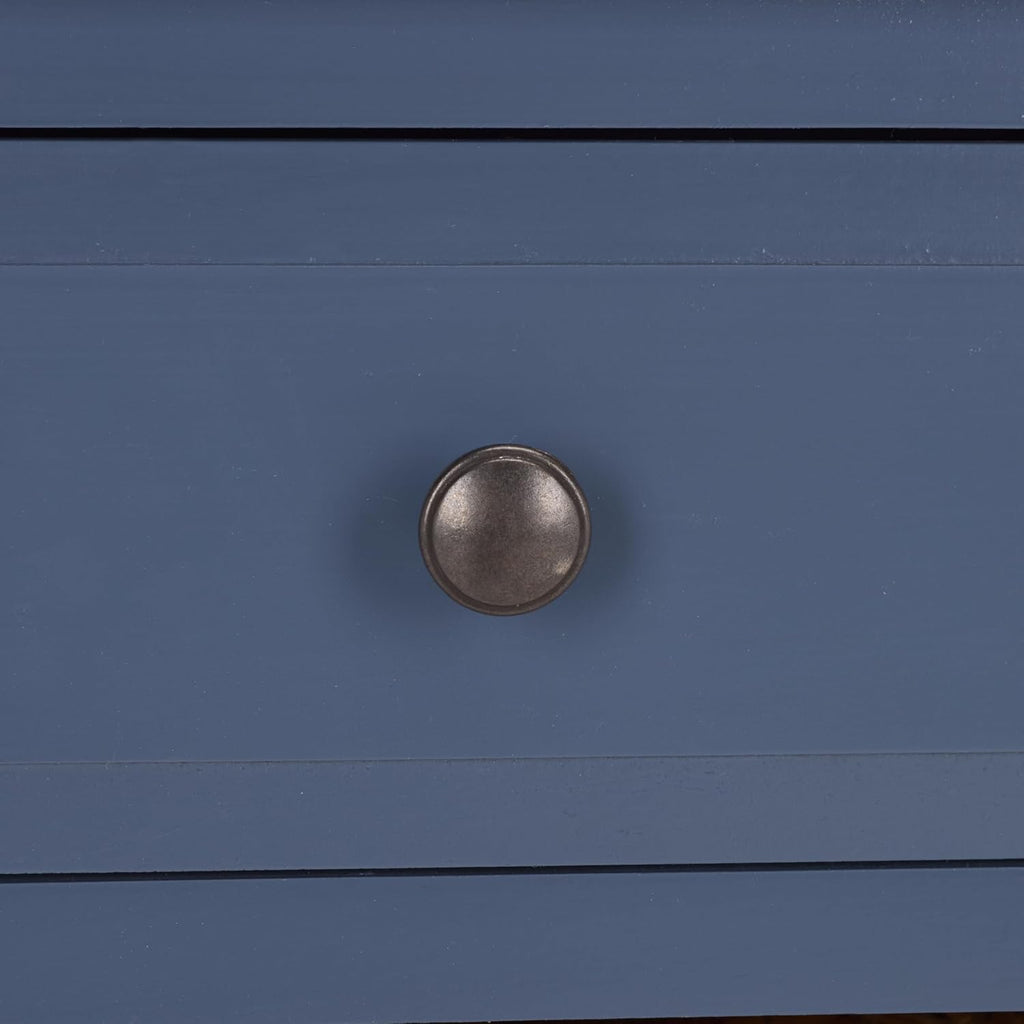 SAFAVIEH Furniture - Everly 1-Drawer Side Table - Blue - Solid Wood - Coastal Basket Storage Design - Ideal for Living Room, Entryway, Home Office, 15"W x 12"D x 27.5"H - Fully Assembled (AMH5743H)
