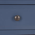 SAFAVIEH Furniture - Everly 1-Drawer Side Table - Blue - Solid Wood - Coastal Basket Storage Design - Ideal for Living Room, Entryway, Home Office, 15"W x 12"D x 27.5"H - Fully Assembled (AMH5743H)