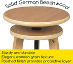 MEEDEN Wooden Drafting Stool with Adjustable Height, Artist Stool,Office Studio Stool, Up to 220 Lbs,German Beech Wood, Perfect for Artists Studio,Home Use,Kitchen,Bars