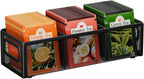 Tea Bag Organizer, Mesh Tea Bag Holder with Handle, Teabag Holder, Tea Station Organizer for Countertop, Pantry, Kitchen, Cabinet - Black