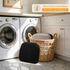 SWEMSTAR Chair Cushions - 15"*17" Kitchen Dining Chair Pads Foam Seat Cushion for Chairs Barstool Cushions Non Slip Seat Pad - Black