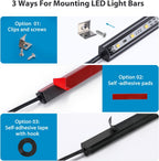 Litever Add-on 12 Inches LED Light Bars LL-027 Safe Lighting Kit. 12VDC 2.2W, Daylight 5000K. Designed as Add-on Lights for LL-027 Lighting Kit for Safe, Closet, Wardrobe. (2-Pack-5000K)