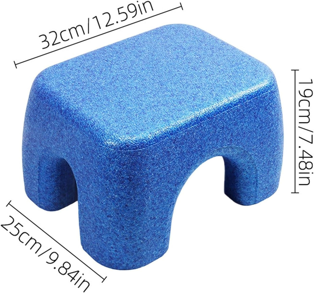 Foot Rest Stool Seating Chair Stylish Leisure Ottoman Footrest Shoe Changing Stool for Bedroom Apartment Nursery Home Office, Blue