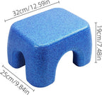Foot Rest Stool Seating Chair Stylish Leisure Ottoman Footrest Shoe Changing Stool for Bedroom Apartment Nursery Home Office, Blue