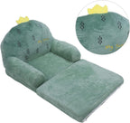 Foldable Children's Sofa Comfortable Touch Space Saving Design for Reading and Relaxing Cloth Material (2 Levels)