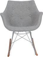 HomeStock Kids Rocking Chair - African Artistry Fabric Nursery Chair - Comfortable Child Sized Seating