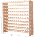 Wood Stackable Storage Modular Wine Rack Cabinet 144 Bottle freestanding Floor Wine Bottle Holder Display Shelves