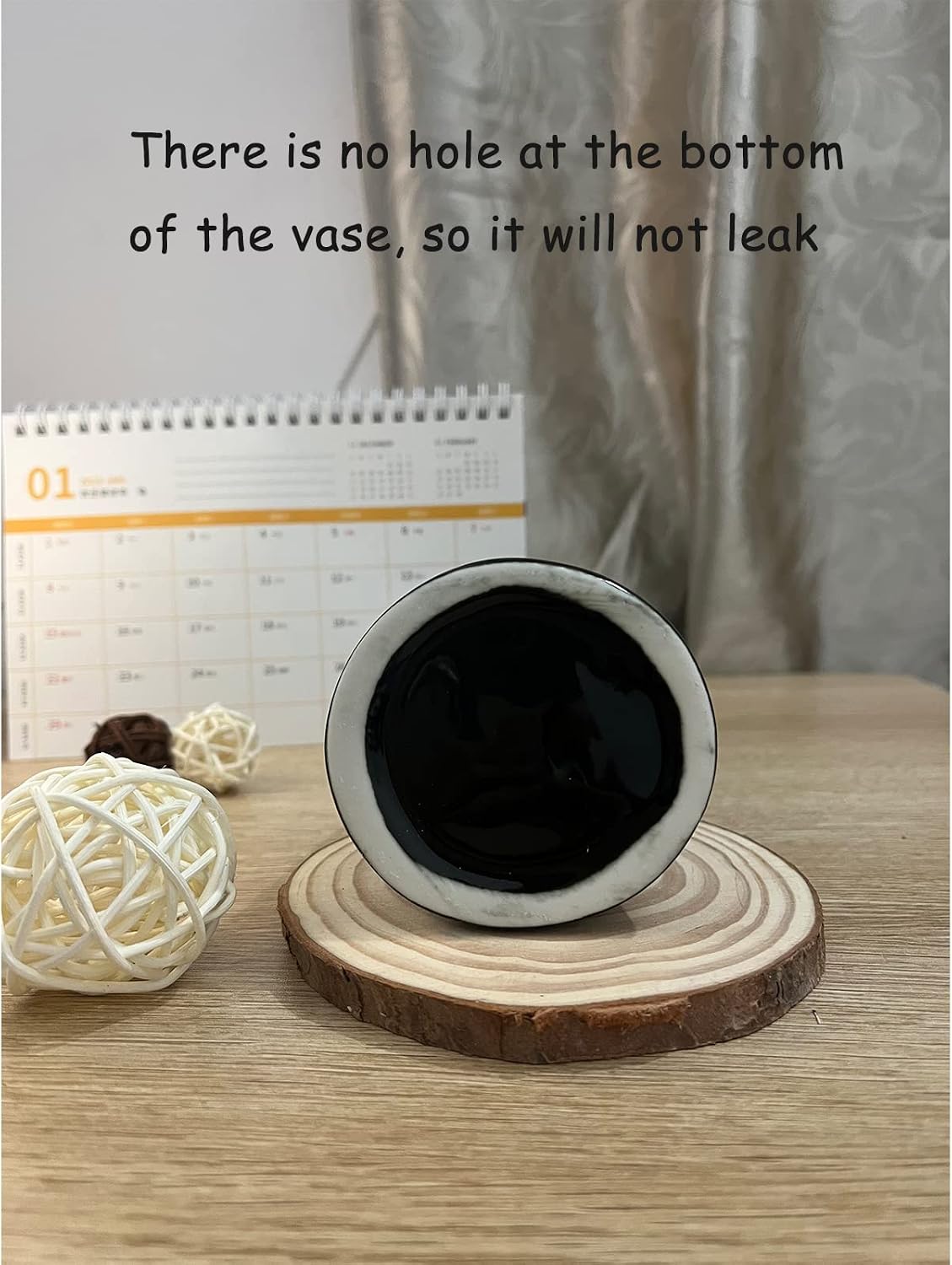 Black Hand Shaped Decorative Vase 9.25''H,Modern Ceramic Body Vase,Romehaha Art Small Flower Vase for Coffee Table Decor,Vases for Flowers,Shelf Living Room Home Farmhouse Table Decor