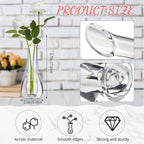 Mumufy 12 Pcs Acrylic Glass Bud Vases for Centerpiece Christmas Clear Plastic Bud Vase Crystal Acrylic Vase Small Break Resistant Flower Vase for Rose Home Decoration (Classic, 2.17 x 5.91 Inch)
