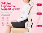 High Back Mesh Office Chair, Ergonomic Chair with Adjustable Headrest, Lumbar Support & Flip-Up Arms, 330lbs Swivel Gaming Computer Chair (Beige)