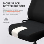 Anda Seat MANA Black Fabric Gaming Chair - Ergonomic Game Chairs with Adjustable Armrest, Comfortable Office Chair with Lumbar Support, Heavy Duty Wide Computer Seat for Game & Work