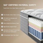 Queen mattress 12 inch,Queen Size Mattresses in a Box,Memory Foam Hybrid Mattress,with Individual Pocket Spring for Motion Isolation &Lumbar Support & Pressure Relief,Fiberglass-Free,Medium Firm