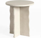 SAFAVIEH Couture Collection – Raybrook Stone Round Accent Table, Fully Assembled Mint Sandstone Side Table (SFV5785A)