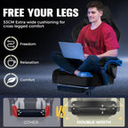 GTPLAYER Big and Tall Gaming Chair 400lbs Heavy Duty Office Chair with Foot Rest, High Back Pocket Spring Ergonomic Computer Chair for Adults, Wide Comfy Seated Cushion with Linkage Armrests, Black