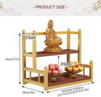 Altar Table， Multi-Tiered Buddhist Prayer Altar Cabinet for Small Spaces(White,50cm(19.7in))
