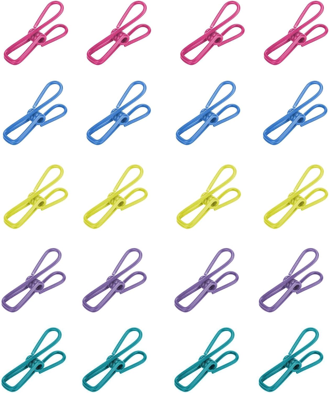 Multipurpose 2 in Chip Bag Clips 20 Pack Metal Clip for Kitchen Food Storage, Laundry Hanging, Bag Chip Bag Sealing