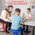 Adjustable Wobble Stool - Wobble Chair Middle and High School Students - Flexible Seating for Classrooms - Adjusts from 17" - 23"
